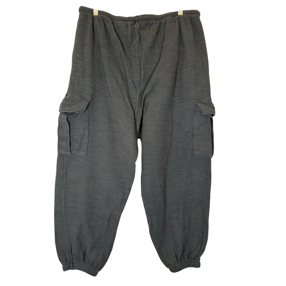 Aerie Charcoal Grey Cargo Jogger Sweatpants XL Drawstring Elastic Waist Lounge - Picture 2 of 10